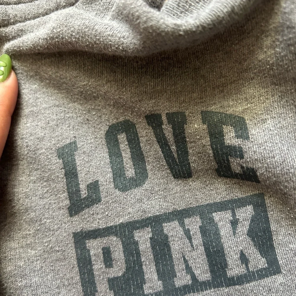 Pink by Victoria’s Secret gray women quarter zip size small no flaws - Picture 3 of 3
